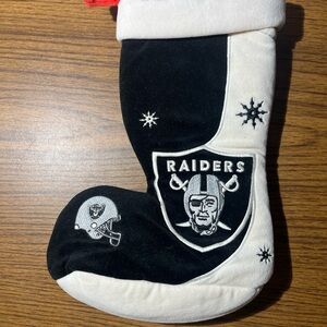 NFL Black and White Raiders Stocking